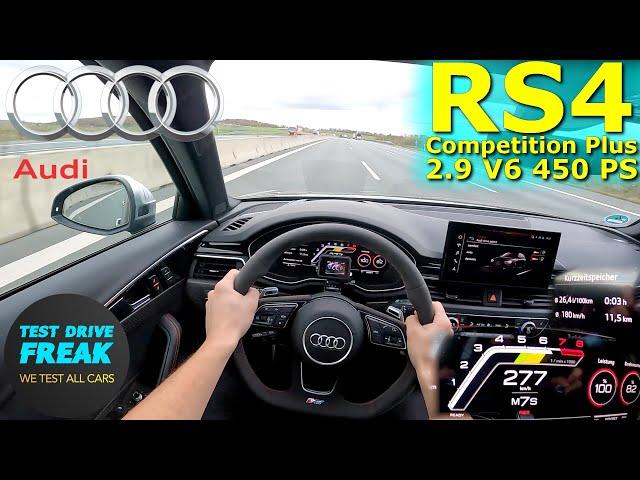 2023 Audi RS4 Avant Competition Plus 450 PS TOP SPEED GERMAN AUTOBAHN DRIVE POV