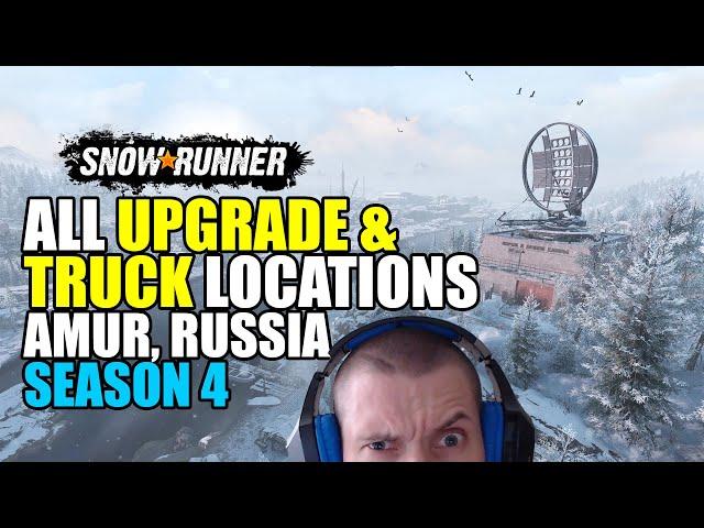 Snowrunner: All vehicle + upgrade locations in Amur Russia (season 4)