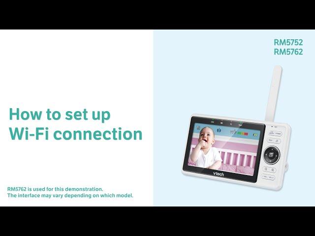 Set up Wi-Fi connection - VTech RM5752 RM5762