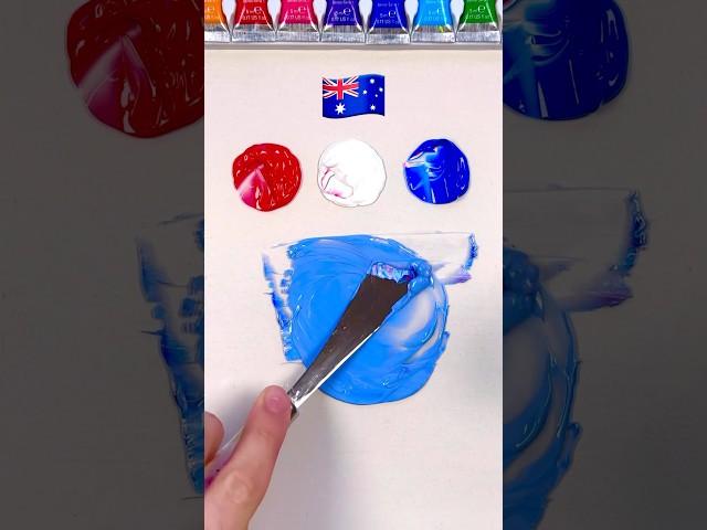 What color do mixed flags make?? #paintmixing #colormixing #satisfyingart #asmart