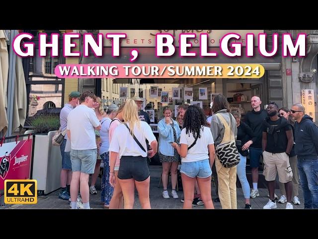 Amazing City Ghent Belgium  Summer 2024 Walking Tour [With Captions]