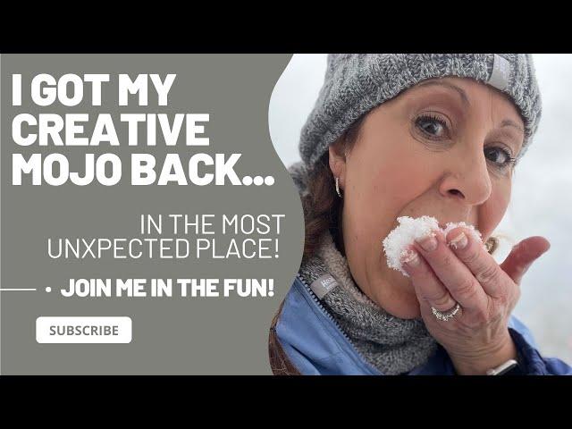 I Got My Creative Mojo Back!!! ( and a snowball to the eye! ) SNOW DAY IDEA for All Ages!