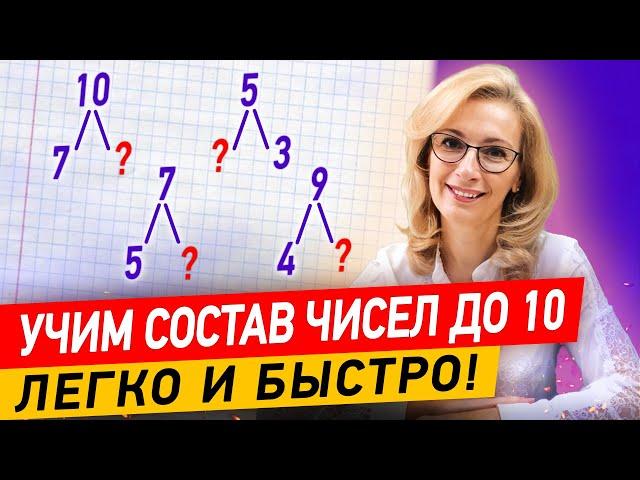 Как легко выучить состав чисел до 10? Помогут игры!