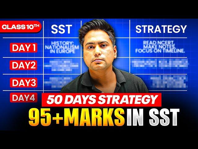 Score 95+ MARKS in SST || 50 DAYS STRATEGY️|| Class 10th