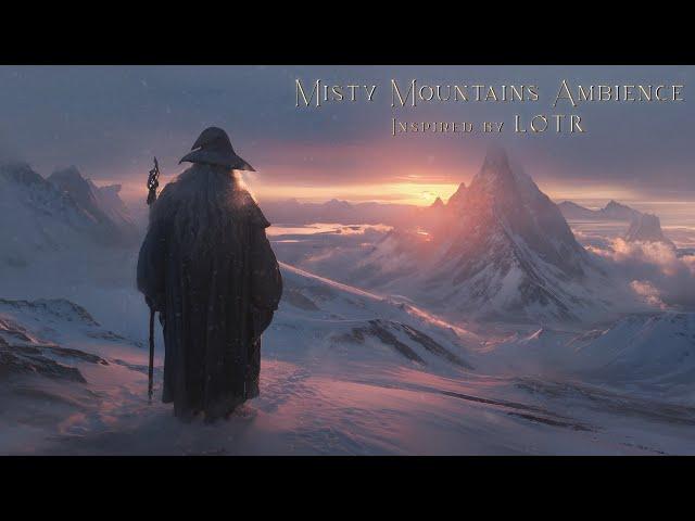 Misty Mountains - An Epic Winter Journey | LOTR Ambient Music