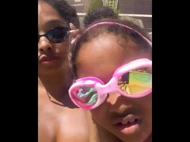 “Pool Day With The Girls” Princess Love & Daughter Melody Are Poolside!