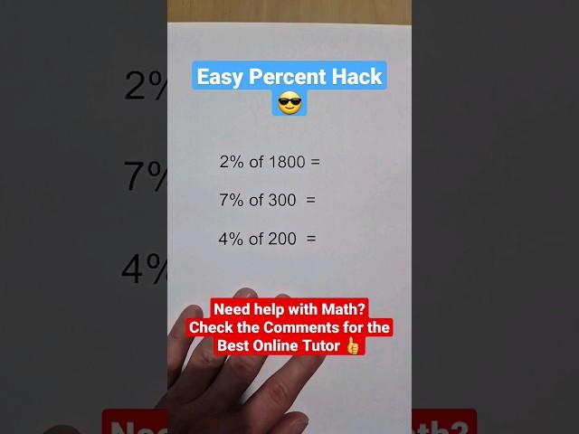 Find Percentages in Seconds | Percentage Problems - Shortcuts & Tricks  #math #percents
