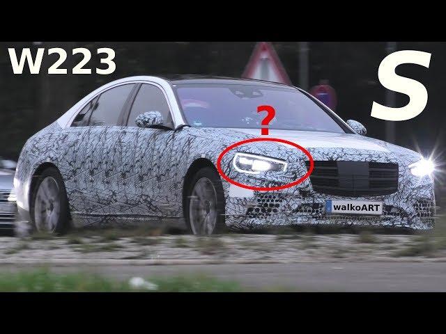 Mercedes Erlkönig S-Klasse  S-Class W223 (2020) weniger getarnt * less camouflaged 4K SPY VIDEO