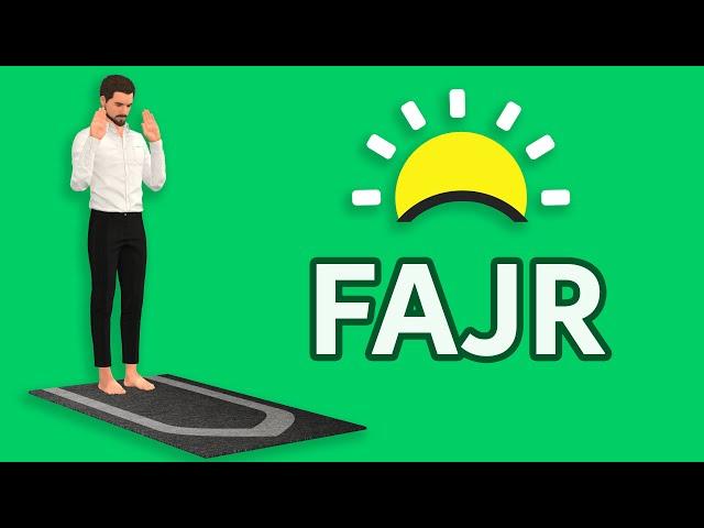 How to pray Fajr for men (beginners) - with Subtitle