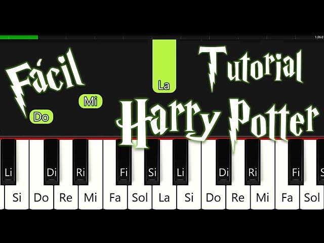 Cancion de Harry Potter en Piano | FACIL | TUTORIAL con Notas de la Melodia | Easy Hedwig's Theme