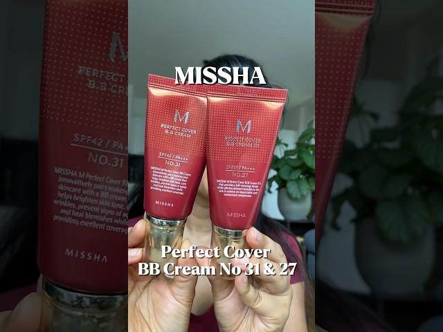 Missha Perfect Cover BB Cream No 31 & 27 Swatches #missha