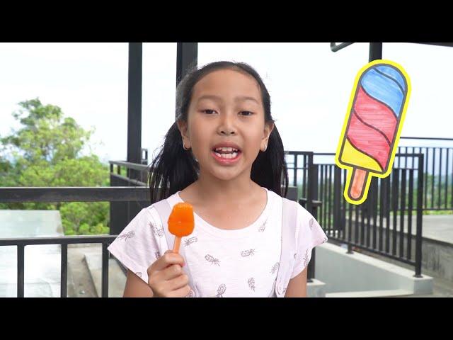 Mom Painting Ice Cream Comes Real - Keysha And Afsheena Buy Ice Cream