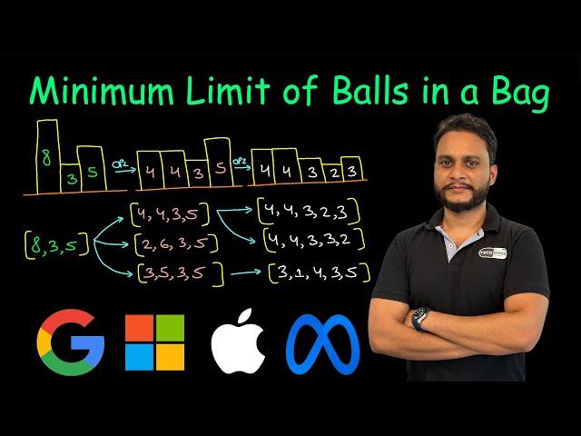 Minimum Limit of Balls in a Bag | Leetcode 1760