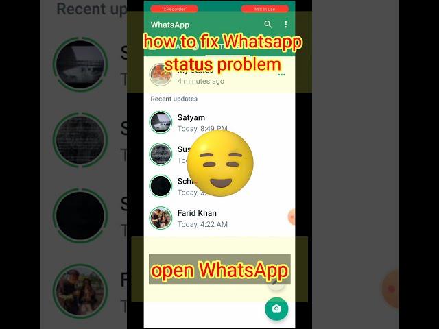 how to fix Whatsapp status problem !! #shorts