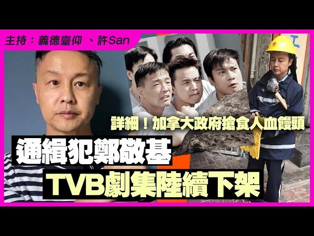 TVB涉鄭敬基演出劇集陸續下架，加拿大政府發聲明撐「香港人」，公開呼籲撤銷港區國安法