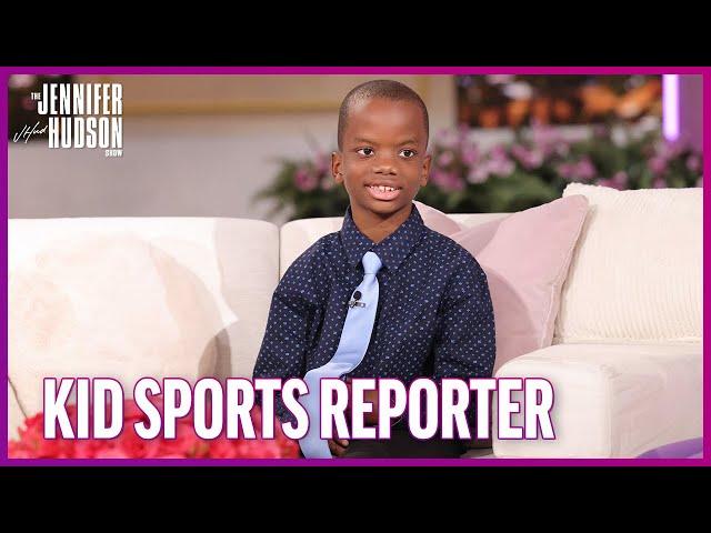 Jennifer Hudson Meets 10-Year-Old Sports Reporter Jeremiah Fennell