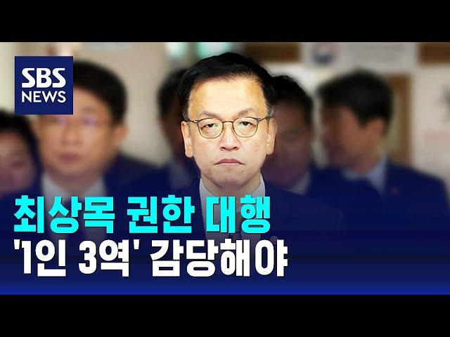 최상목 권한 대행 '1인 3역' 감당해야 / SBS