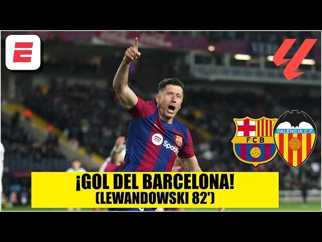 DOBLETE DE LEWANDOWSKI lo da vuelta para el BARCELONA 3-2 vs VALENCIA en Montjuic | La Liga