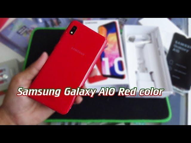 Samsung Galaxy A10 Red color unboxing