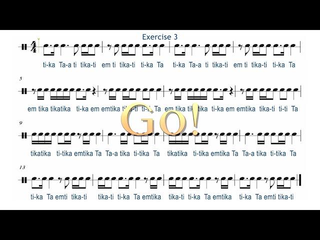 BASIC & SIMPLE RHYTHM EXERCISE TO IMPROVE SIGHT READING on piano, guitar, violin, drum #musiclessons