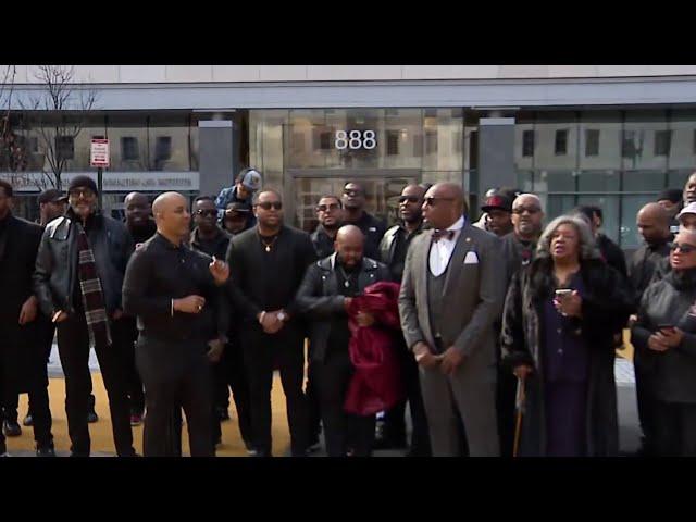 Kappa Alpha Psi fraternity brothers march at Black Lives Matter Plaza | NBC4 Washington