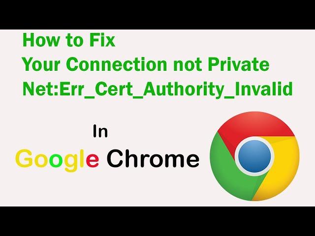 How to Fix connection is Not Private in Chrome || SP SKYWARDS