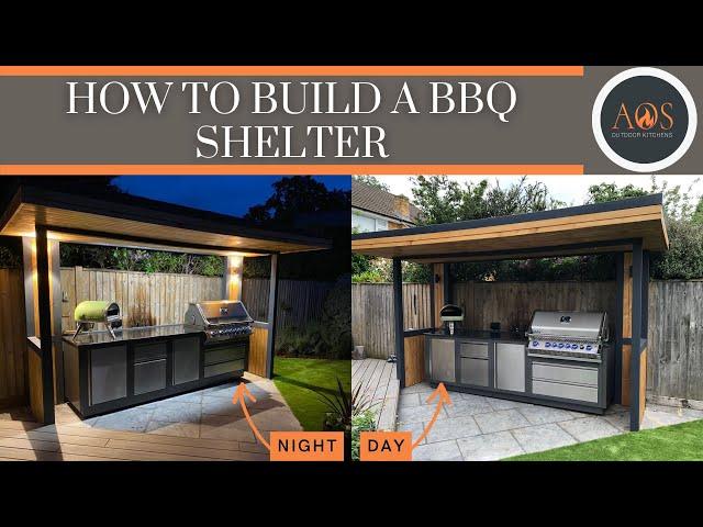 HOW TO BUILD A BBQ SHELTER |  OUTDOOR KITCHEN WALKTHROUGH | NAPOLEON PRESTIGE PRO  | GOZNEY ROCCBOX