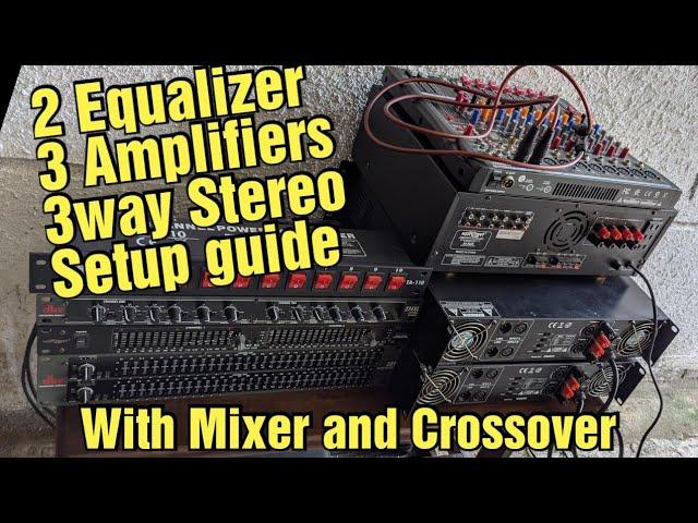 Paano i-connect ang dalawang Equalizer sa Tatlong Amplifiers para sa 3way Stereo Set up | Tutorial