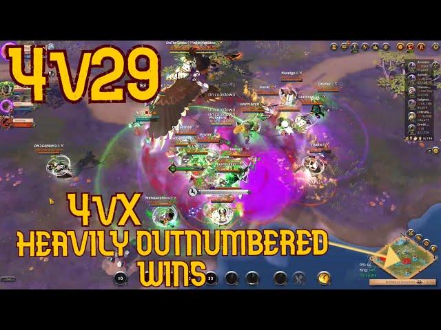 4v29 | Albion Outnumbered PvP | 4vX | Seriously Casual