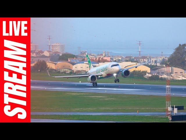  Lisbon Airport LIVE WINDY Plane Spotting