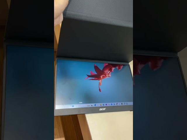 Acer PM161Q thin portable monitor - best setup for 2nd monitor when working in cafe