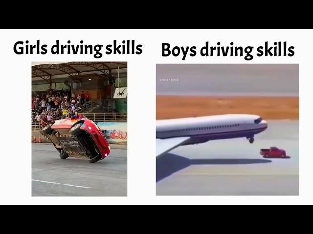 Girls vs Boys Driving skill  | Girl vs Boys | WFB VIDEOS