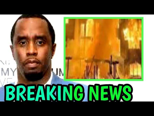 P-diddy in tears as someone trying to get  revenge burns his best car.