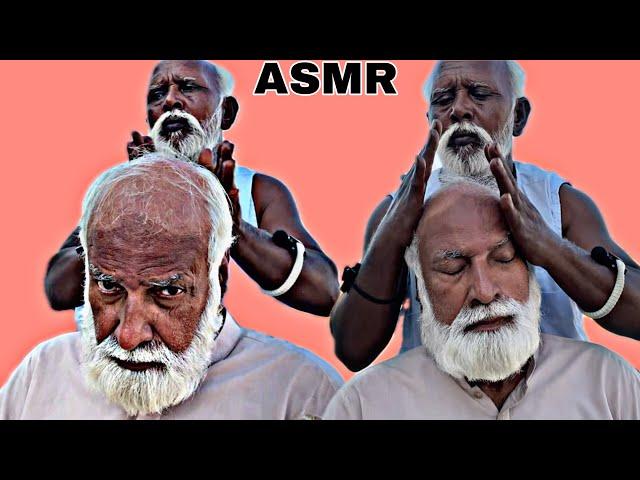 ASMR || BABA KALLU ‘s BESTEST MAGICAL MASSAGE THERAPY ||  SENIOR BARBER AND SENIOR CLIENT || RELAXED