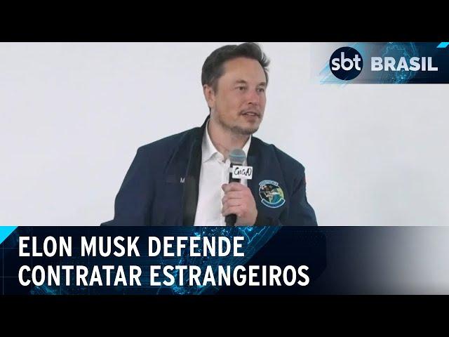 Musk defende visto de trabalho para estrangeiros e irrita eleitores de Trump | SBT Brasil (27/12/24)