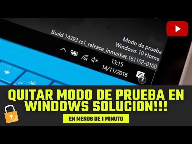  Como QUITAR el modo PRUEBA en Windows 10 | EN MENOS DE 1 MINUTO (2022)