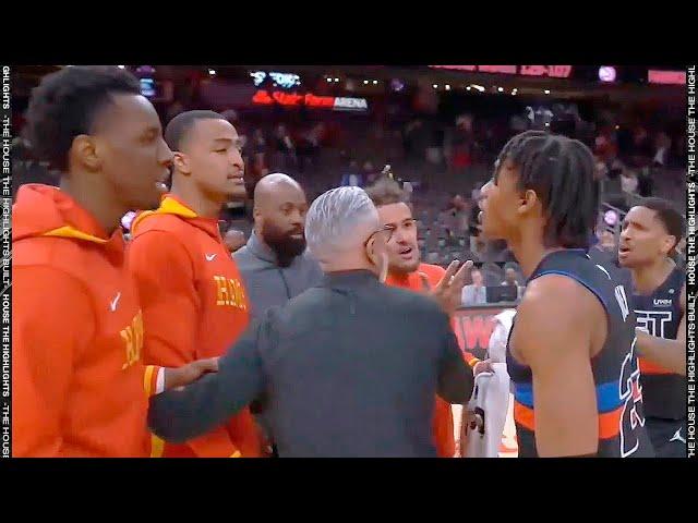 Trae Young, John Collins & Jaden Ivey Get into a Heated Confrontation after the Game