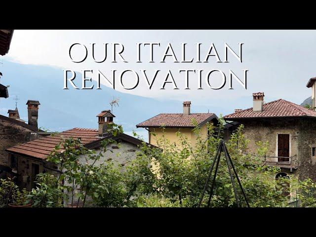 Installing lights in the backyard/ Renovating an old Italian villa