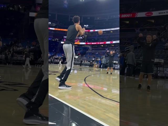 Victor Wembanyama warming up #nba #basketball #nbahighlights #shorts #fyp #spurs #sports #hoops