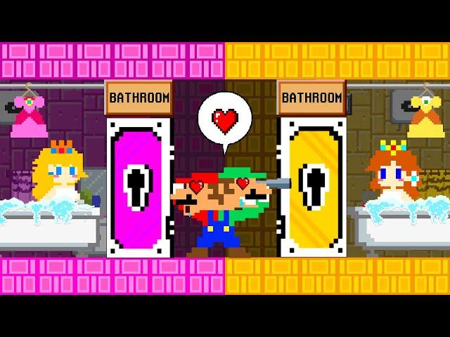 Mario and Luigi are SRUCK Together in the Bathroom Challenge | Game Animation