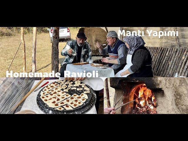 DAĞDA MANTI YAPIMI! Anne Baba ile” My mother" is cooking ravioli in the chalet #mantı