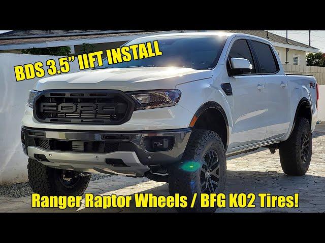 2019 Ford Ranger - BDS 3.5" Lift Install with Ranger Raptor Wheels and BFG KO2s