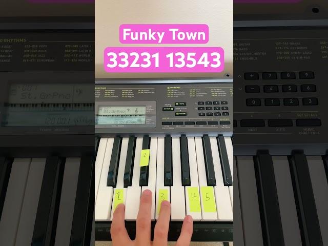 How To Play Funky Town | Easy Piano Tutorial #shorts