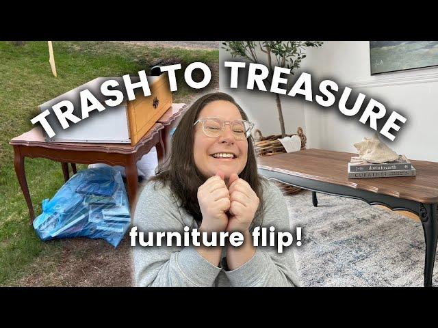 French Provincial Coffee Table Set, A TRASH to TREASURE furniture flip