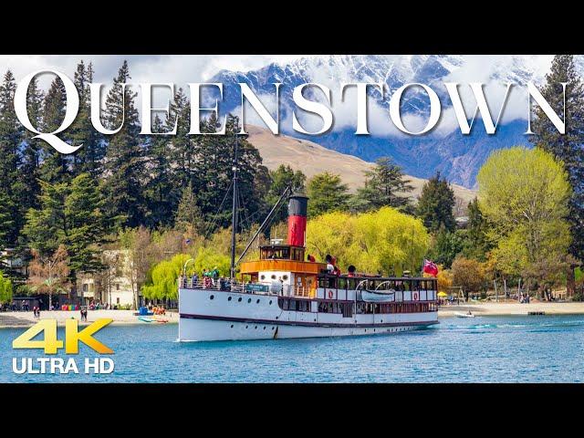 FLYING OVER Queenstown (4K UHD) Amazing Beautiful Nature Scenery & Relaxing Music | 4K VIDEO UltraHD