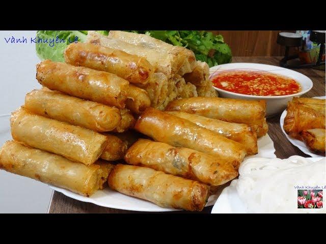 CHẢ GIÒ - Bí quyết làm Chả Giò Bánh Tráng VIỆT NAM giòn rụm - Vietnamese Spring rolls, Vanh Khuyen