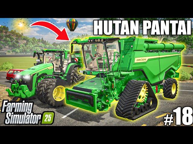 Cutting SOYBEANS w/ THE BIGGEST HARVESTER in FS25 | Farming Simulator 25 - HUTAN PANTAI | Episode 18