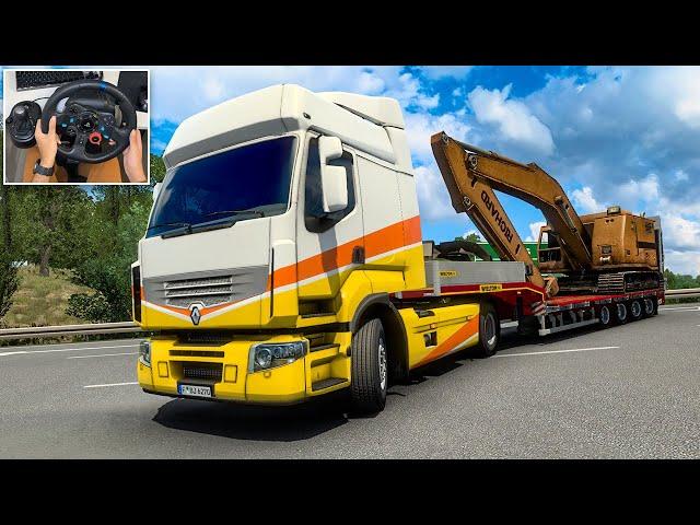 Transporting CRANE with 900 HP Renault Premium | West Balkans DLC - Euro Truck Simulator 2 gameplay