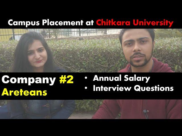 Areteans campus placement interview experience - Chitkara University Punjab | Team MAST