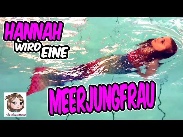 MEERJUNGFRAU HANNAH IM POOL ‍️ Eine Nixe im Schwimmbad ‍️ Schwimmen und Tauchen als Mermaid